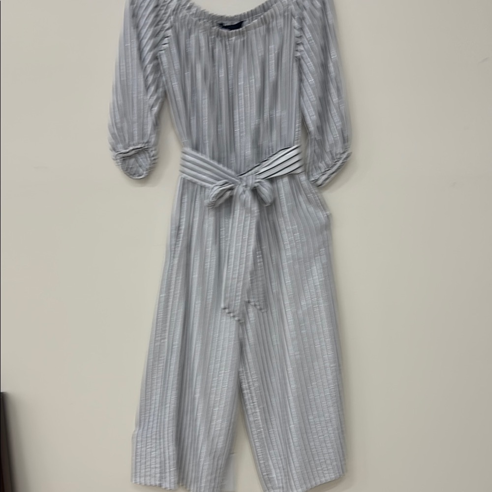 Striped Off-Shoulder Jumpsuit